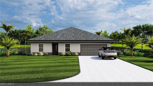 1602 NE 33rd Ln, Cape Coral, FL 33909 - view of front of property with a garage and a front yard