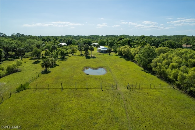 aerial view featuring a rural view