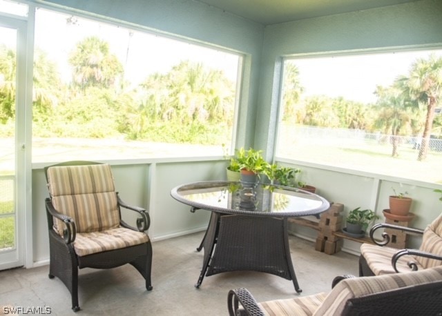 sunroom / solarium with plenty of natural light