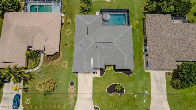 2201 SE 10th Ave, Cape Coral, FL 33990 - view from above of property featuring a pool