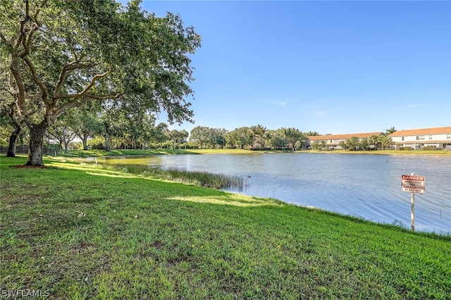 view of property view of water