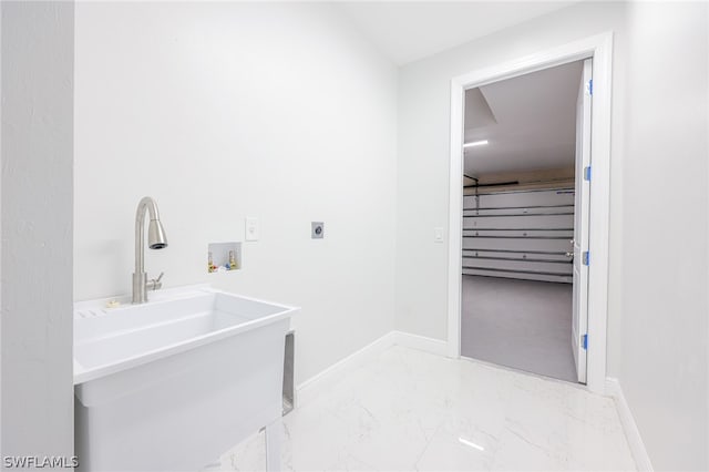 bathroom featuring tile flooring