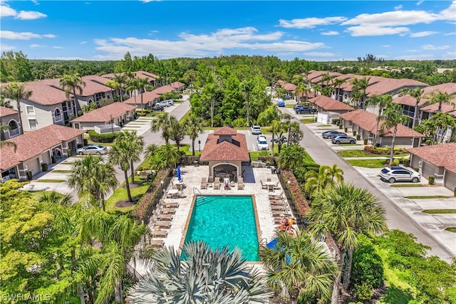 view of swimming pool featuring a gazebo