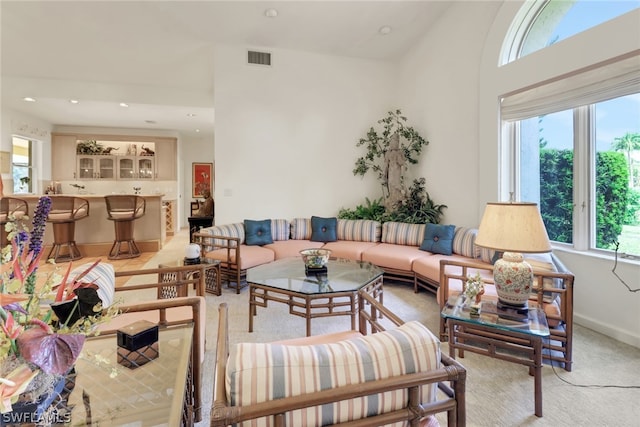 view of carpeted living room