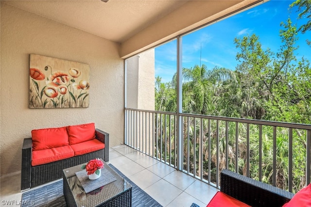 balcony with an outdoor hangout area