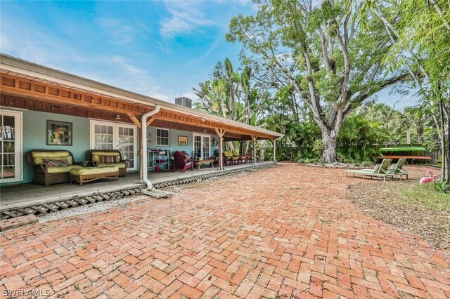 view of patio / terrace featuring an outdoor living space