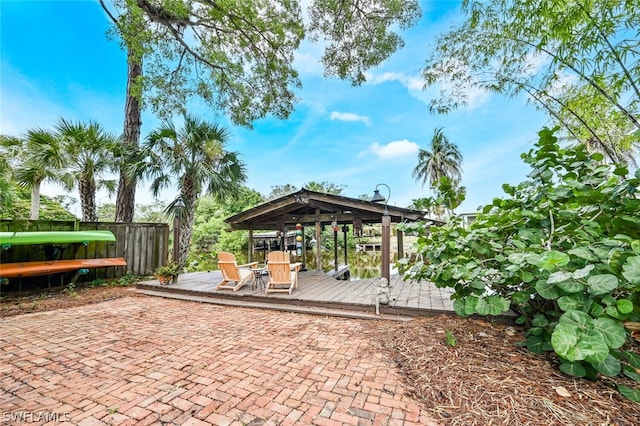 view of patio with fence