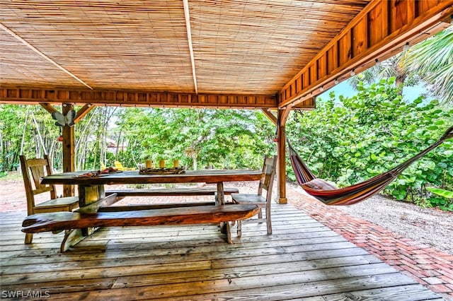 view of wooden terrace