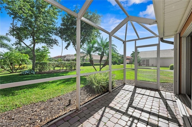 view of sunroom