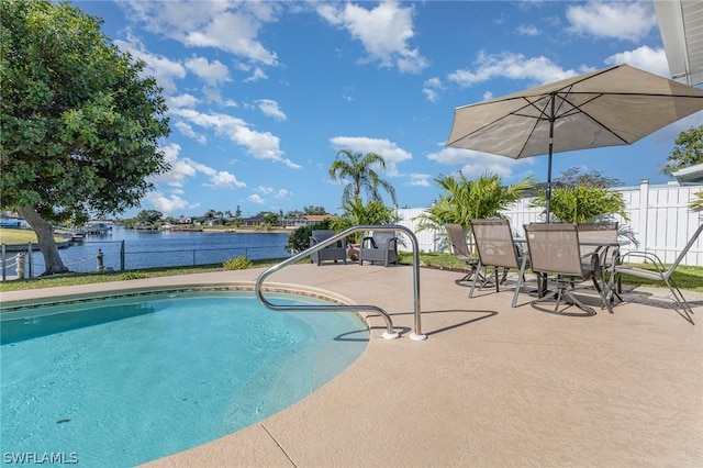 view of pool with a patio area