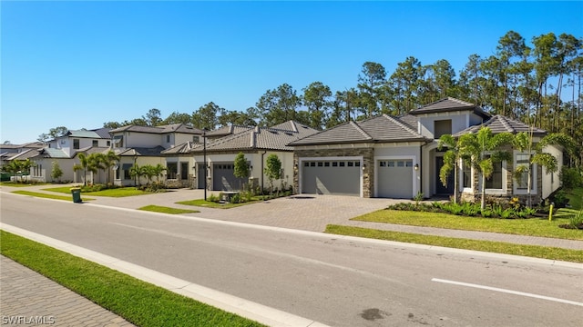 view of front facade with a garage