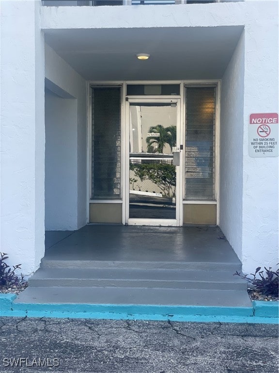 view of doorway to property