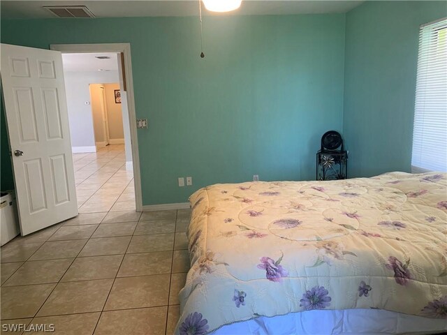 view of tiled bedroom