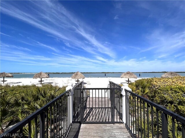 view of property's community featuring a water view