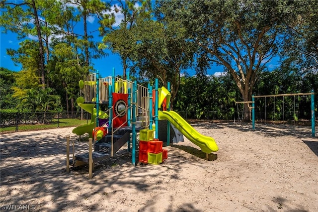 view of jungle gym