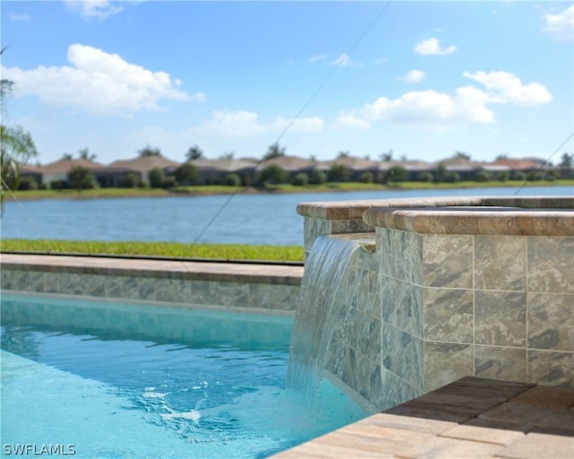 pool with a water view