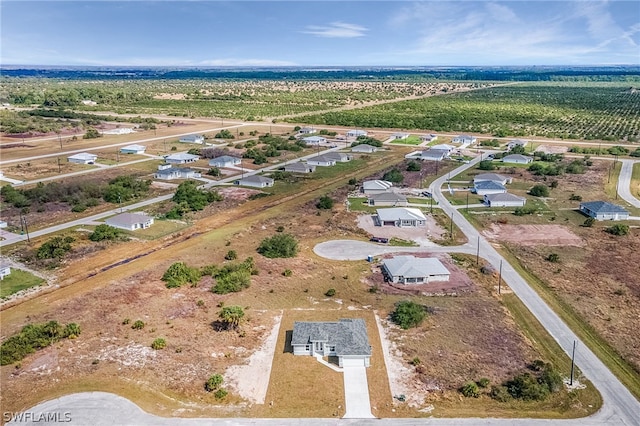 bird's eye view with a rural view