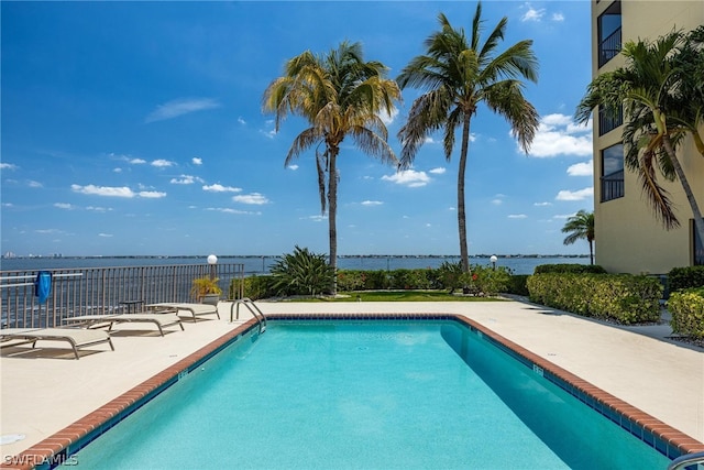 view of pool featuring a patio area