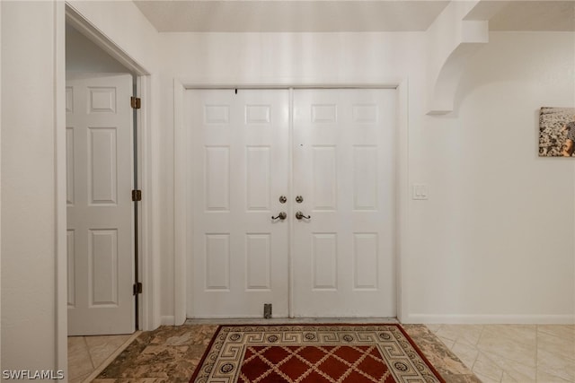 view of tiled foyer