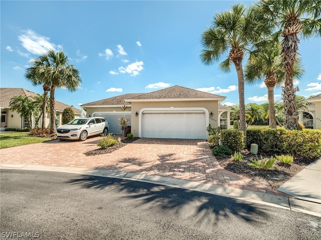 view of front of home featuring a garage