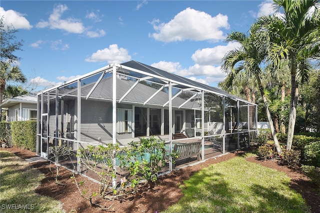 12660 Coconut Creek Ct, Fort Myers, FL 33908 - back of property with a fenced in pool and a lanai