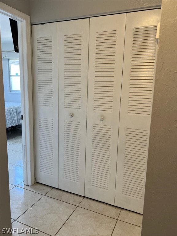 room details with light tile floors