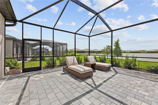 exterior space featuring a lanai