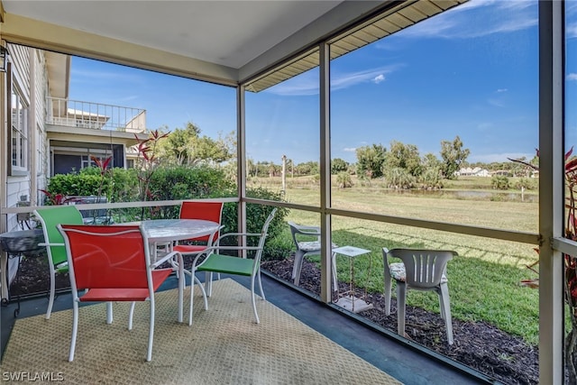 view of sunroom