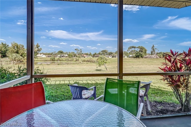 view of sunroom