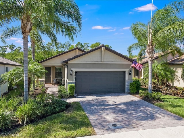 view of front of home featuring a garage