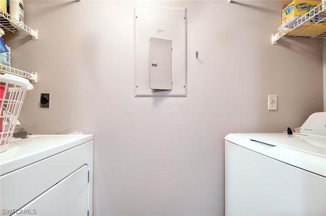 washroom with hookup for an electric dryer and washing machine and dryer