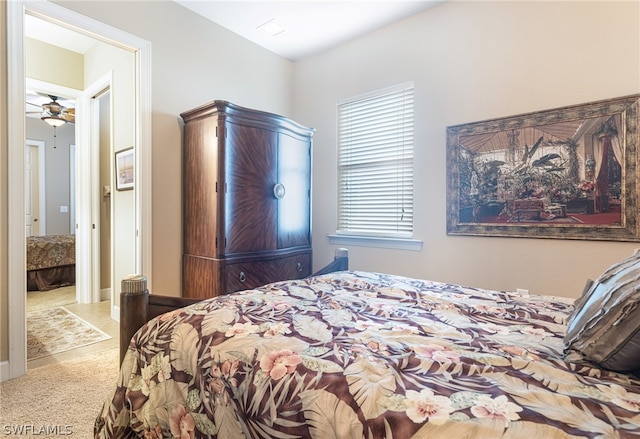 view of carpeted bedroom