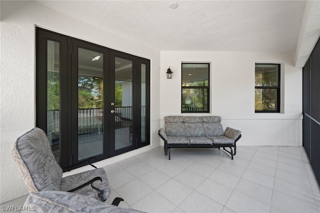 view of patio featuring french doors