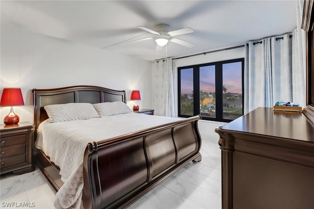 bedroom with ceiling fan