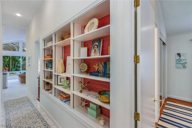 room details with light tile flooring