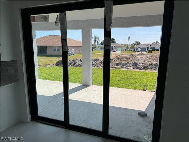 entryway featuring tile flooring