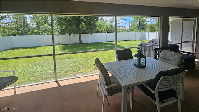 view of sunroom / solarium