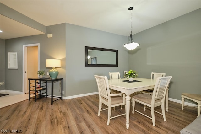 dining room featuring hardwood / wood-style flooring