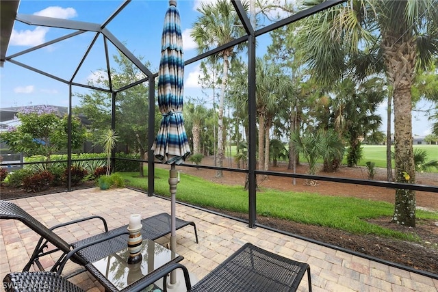 view of sunroom