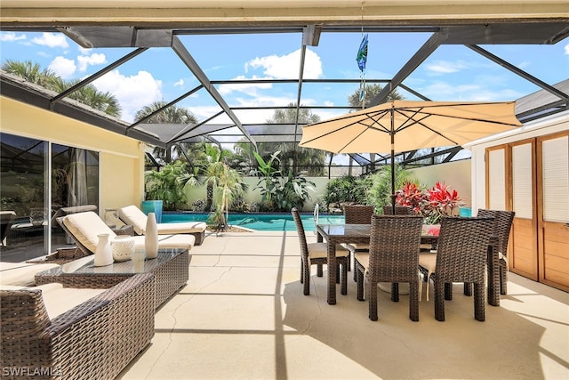 view of sunroom