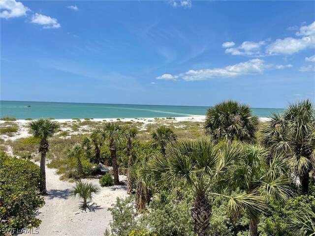 property view of water with a view of the beach