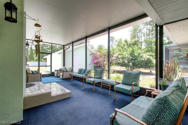 view of sunroom