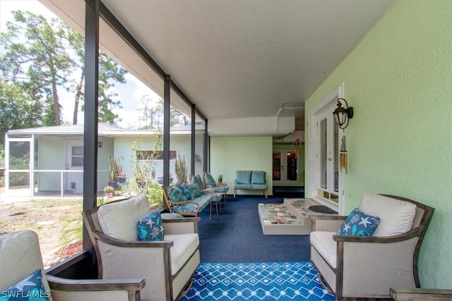 view of sunroom / solarium