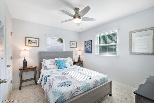 bedroom with ceiling fan