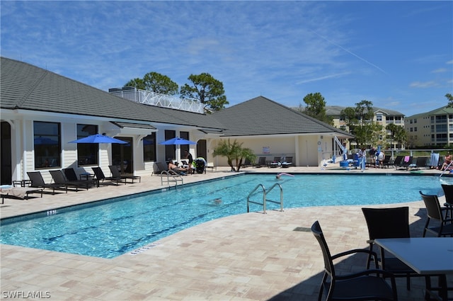 view of pool with a patio area