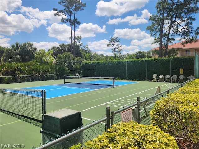 view of sport court