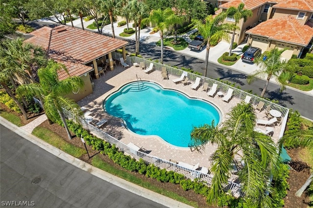 view of pool with a patio area