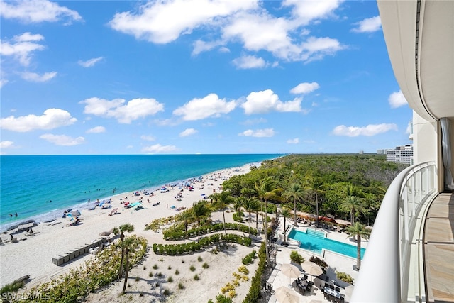 water view with a beach view