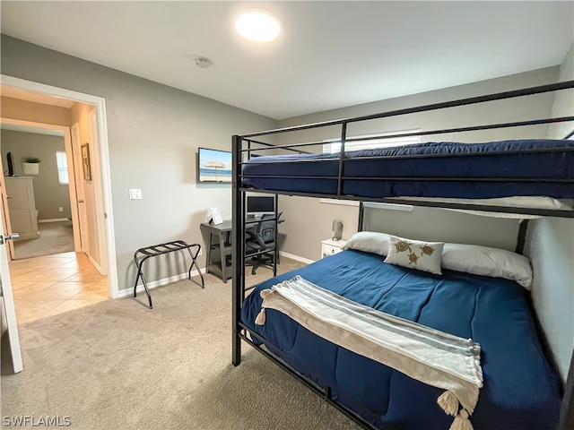 view of tiled bedroom