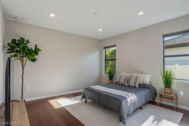 bedroom featuring hardwood / wood-style floors